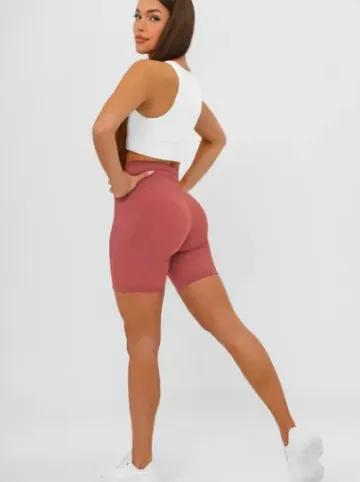 Legginsy krótkie damskie kolarki burgundowe JS/XY24026S^Ozonee Outlet
