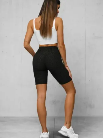 Legginsy krótkie damskie kolarki czarne JS/17K593/3^Ozonee Fashion