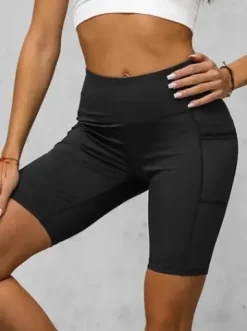 Legginsy krótkie damskie kolarki czarne JS/XY24004S^Ozonee Outlet