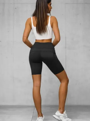 Legginsy krótkie damskie kolarki czarne JS/XY24004S^Ozonee Outlet