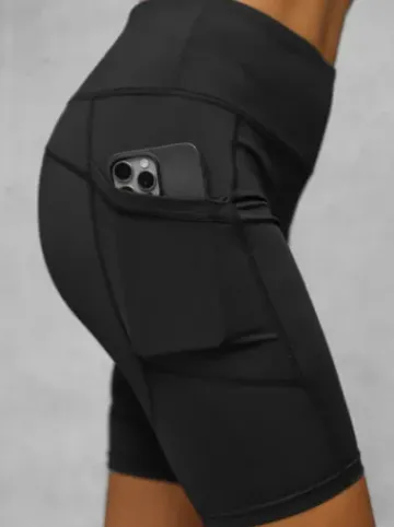 Legginsy krótkie damskie kolarki czarne JS/XY24003S^Ozonee Clearance