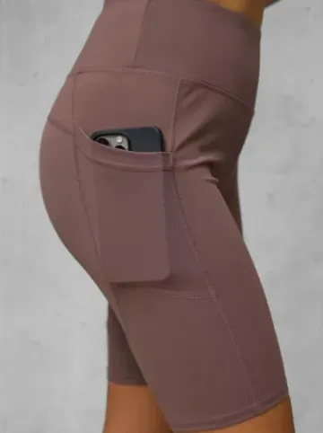 Legginsy krótkie damskie kolarki śliwkowe JS/XY24003S^Ozonee Fashion