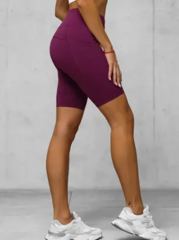 Legginsy krótkie damskie kolarki burgundowe JS/XY24003S^Ozonee Outlet