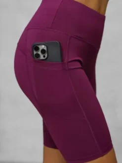 Legginsy krótkie damskie kolarki burgundowe JS/XY24003S^Ozonee Outlet