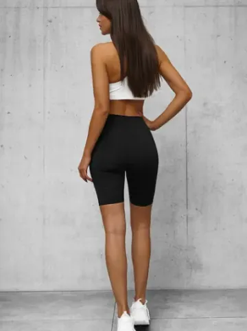 Legginsy krótkie damskie kolarki czarne O/K5-JZ^Ozonee Fashion