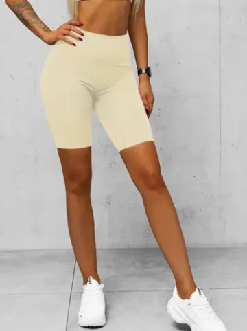 Legginsy krótkie damskie kolarki ecru O/K5-J^Ozonee Hot