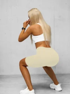 Legginsy krótkie damskie kolarki ecru O/K5-J^Ozonee Hot