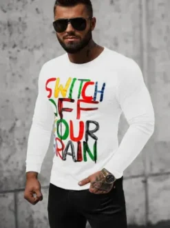 Longsleeve męski biały O/B259^Ozonee Sale
