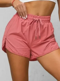 Spodenki damskie sportowe z legginsami ciemno-koralowe JS/XY24015S^Ozonee Best