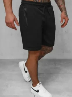 Spodenki dresowe męskie czarne JS/17K532/3^Ozonee Fashion