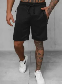Spodenki dresowe męskie czarne JS/17K532/3^Ozonee Fashion