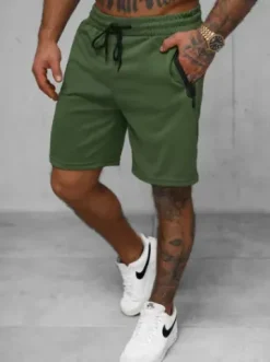 Spodenki dresowe męskie khaki JS/17K533/29^Ozonee Discount