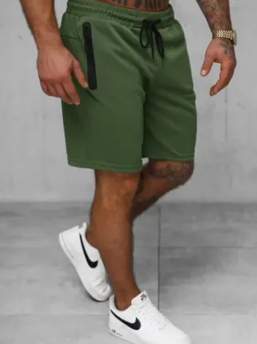 Spodenki dresowe męskie khaki JS/17K533/29^Ozonee Discount