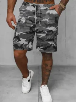 Spodenki dresowe męskie szare JS/8K282/2^Ozonee Fashion
