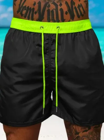Spodenki kąpielowe męskie czarno/żółte JS/17K561/5^Ozonee Online