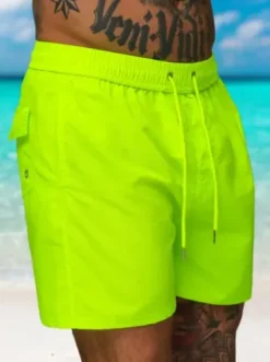 Spodenki kąpielowe męskie żółto-neonowe JS/XL018/81^Ozonee New