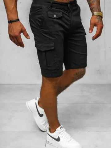 Spodenki męskie chino czarne NB/MP0188N^Ozonee Fashion