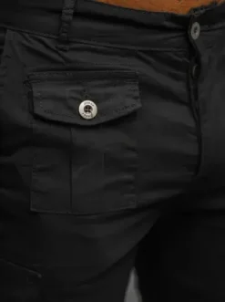 Spodenki męskie chino czarne NB/MP0188N^Ozonee Fashion