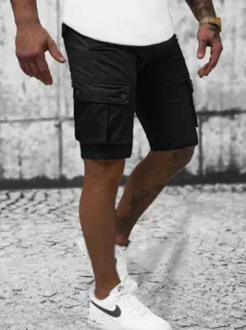 Spodenki męskie chino czarne T/BB70012/1Z^Ozonee Discount