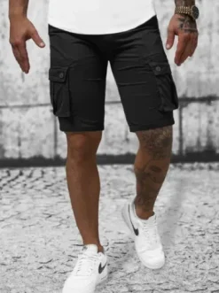 Spodenki męskie chino czarne T/BB70012/1Z^Ozonee Discount