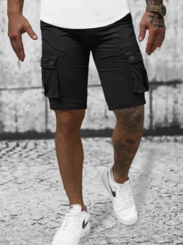 Spodenki męskie chino czarne T/BB70012/1Z^Ozonee Discount