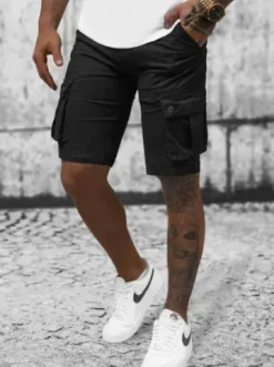 Spodenki męskie chino czarne T/BB70012/1Z^Ozonee Discount