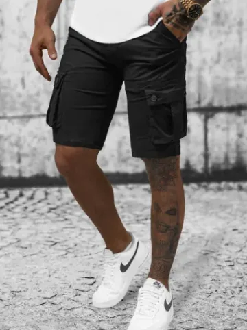 Spodenki męskie chino czarne T/BB70012/1Z^Ozonee Discount