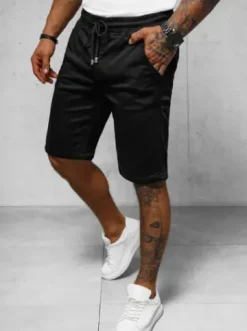 Spodenki męskie chino czarne NB/MP0266N^Ozonee Fashion