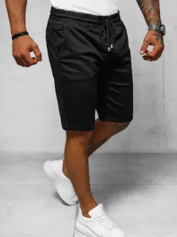 Spodenki męskie chino czarne NB/MP0266N^Ozonee Fashion