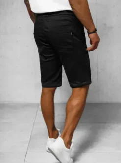 Spodenki męskie chino czarne NB/MP0266N^Ozonee Fashion