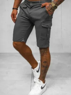 Spodenki męskie chino grafitowe NB/MP0188GS^Ozonee Fashion