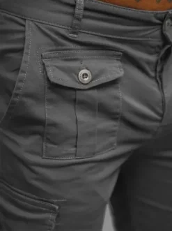 Spodenki męskie chino grafitowe NB/MP0188GS^Ozonee Fashion