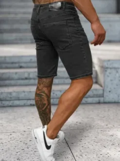 Spodenki męskie jeansowe czarne NB/MP0315N^Ozonee Best