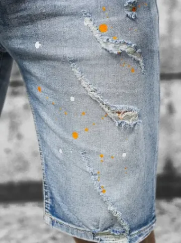 Spodenki męskie jeansowe jasno-niebieskie NB/MP0263BC^Ozonee Clearance