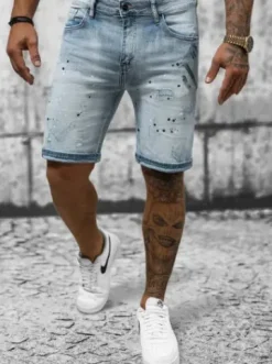 Spodenki męskie jeansowe jasno-niebieskie NB/MP0262BC^Ozonee Best