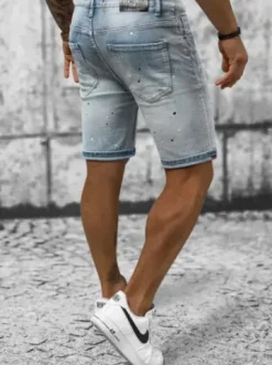 Spodenki męskie jeansowe jasno-niebieskie NB/MP0262BC^Ozonee Best