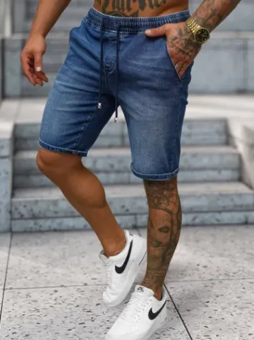 Spodenki męskie jeansowe niebieskie NB/MP0314B^Ozonee New