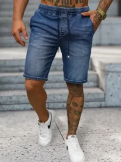 Spodenki męskie jeansowe niebieskie NB/MP0314B^Ozonee New