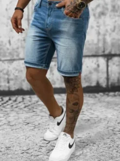 Spodenki męskie jeansowe niebieskie NB/MP0264BC^Ozonee Discount