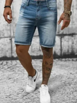 Spodenki męskie jeansowe niebieskie NB/MP0264BC^Ozonee Discount