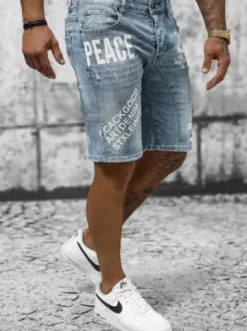 Spodenki męskie jeansowe niebieskie NB/MP0259BC^Ozonee Online