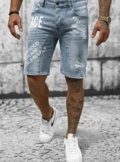 Spodenki męskie jeansowe niebieskie NB/MP0259BC^Ozonee Online