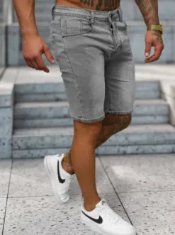 Spodenki męskie jeansowe szare NB/MP0315GC^Ozonee Best