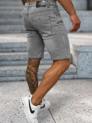 Spodenki męskie jeansowe szare NB/MP0315GC^Ozonee Best
