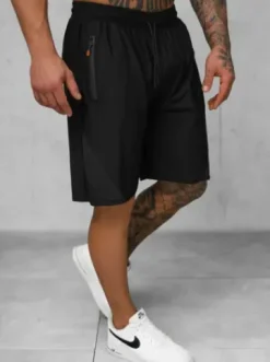 Spodenki sportowe męskie czarne JS/12K1800/3^Ozonee Outlet
