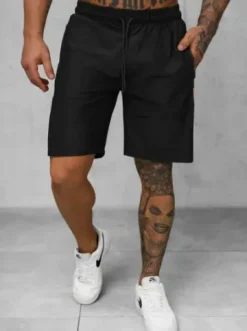 Spodenki sportowe męskie czarne JS/12K1802/3^Ozonee Fashion
