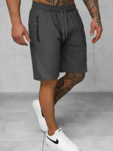 Spodenki sportowe męskie grafitowe JS/12K1800/5^Ozonee Fashion