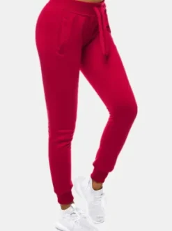 Spodnie dresowe damskie bordowe JS/CK01^Ozonee Fashion