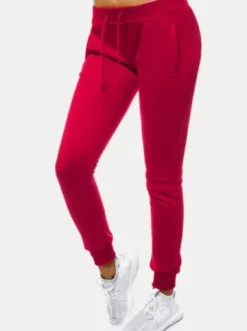Spodnie dresowe damskie bordowe JS/CK01^Ozonee Fashion