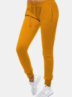 Spodnie dresowe damskie camelowe JS/CK01^Ozonee Online